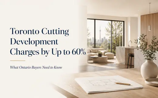 Toronto Cutting Development Charges by Up to 60%: What Ontario Buyers Need to Know It is clear, current, search-friendly, and connects the policy directly to buyer intent.